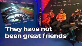 Piastri jokes about Sainz and Perez crash - Cooldown room | Azerbaijan Grand Prix