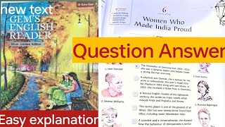 Class -7 ||L-6 Women who made India proud|| Question Answer # english#gemseglishreader