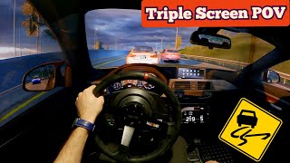 Highway Traffic Cut up - Assetto Corsa w/ Triple Screen POV