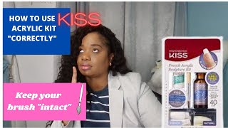 HOW TO USE KISS ACRYLIC KIT CORRECTLY/BEGINNER FRIENDLY/THE BEST REVIEW ON KISS ACRYLIC KIT