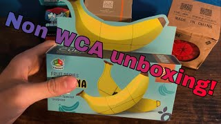 Non WCA unboxing!  Banana cube, puppet cube and more!