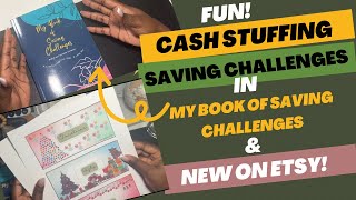 Cash Stuffing My book of Savings Challenges $50 | New Etsy Releases 🎄