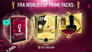 Opening FIFA World Cup Packs Until I Get 109 Prime Icon! 1,000 WC Insane Pack Opening - FIFA Mobile