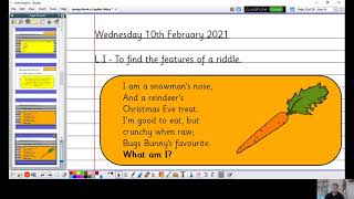 Wednesday 10th February 2021 - Year 2 - English