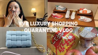 HERMES & FERRAGAMO LUXURY SHOPPING AT YVR AIRPORT | HONG KONG QUARANTINE VLOG - FOOD & FREEDOM!!