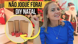 Faça Você Mesmo Linda Decoração de Natal com ROLOS DE PAPEL HIGIÊNICO🎄 DIY Natal 2023