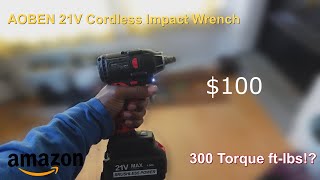 AOBEN 21V Cordless Impact Wrench Powerful Brushless Motor Review