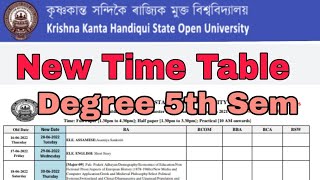 kkhsou admission 2022-23 | kkhsou New  Routine degree 5th sem 3th sem