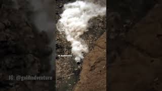 Rock Falls from Volcano Lava Dome #rockfall #lavadome #volcanoeruption #volcano