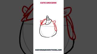 Cute unicorn drawing #easytodraw  #cutedraws #drawing