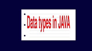 Data types in Java||Basic Java interview questions