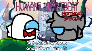 Humane Heartbeat (Pink Week) but CutePhantom and Gilbert sing it (FNF Birthday Covers by Bonedude)