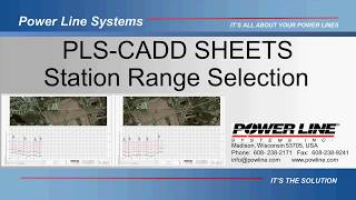 PLS-CADD Sheets Station Range Selection