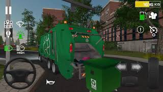 Купил новый мусоровоз. Работаю на мусоровозе. Собираю мусор. Trash Truck Simulator. ( С озвучкой!)