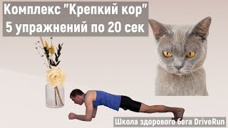 Крепкий кор 5 упражнений по 20 секунд