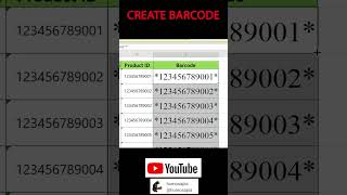 How to Create Barcode in Excel