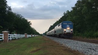 amtrak 89 P42 man k5la Ramshacks past goose creek SC