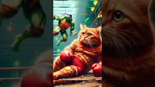 cat and Kachhua ki fight dad 🐈🐅 #cat #catlover #kitten #trending #cutecat #ytshort #funny #shorts