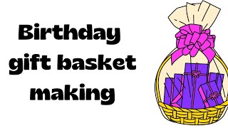 DIY Hamper | How to make birthday gift basket using carton | Birthday gift ideas