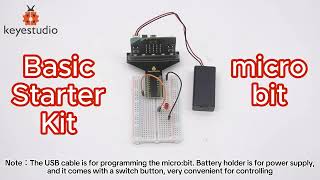 Ks0305 keyestudio Basic Starter Kit for micro bit(with battery holder and USB cable) #microbit #kits