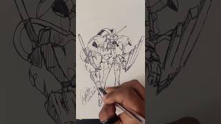 Speed drawing StickMan Strelizia😳 #shorts #anime #drawing