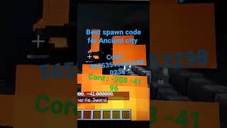 Popular spawn code for Ancient city #shorts #code #minecraft #spawn