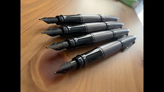 Surprisingly different! Medium nibs compared across 4 Waterman Expert fountain pens