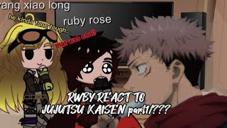 rwby react to jujustu kaisen part1/???