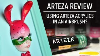 Arteza acrylics with an airbrush? - Review and Painting