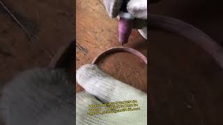 Spot welded copper bracelet