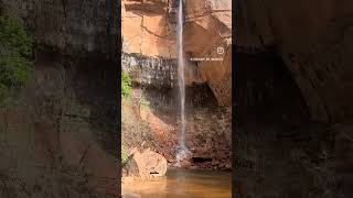 Gorgeous waterfall in Zion National Park. #beautifulcontent #waterfall #zionnationalpark #zion