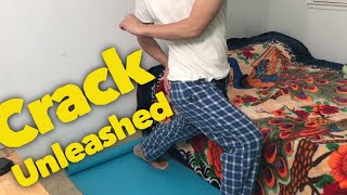 how to Secret back crack (whole spine) with one move home remedy asmr