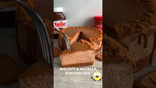 BISCOFF & NUTELLA CHEESECAKE🥰 #shorts #viral #biscoffcheesecake   #creative #trending #healthyfood