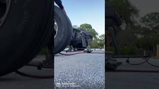 Removing semi truck tire