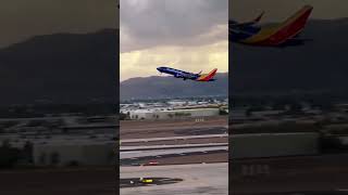 Take off before monsoon hits the airport #southwest #takeoff  #aviation  #aviationlovers