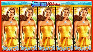 ★★JACKPOT HANDPAY★★$180 BETS★★SOLSTICE CELEBRATION FIRE HIGH LIMIT SLOT MACHINE BUENO DINERO MUSEUM