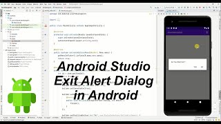 Android Studio Exit Alert Dialog in Android . Android Studio Miracle group.