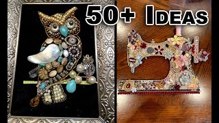 50+ IDEAS TO UPCYCLE YOUR OLD JEWELRY INTO ART | ep 8