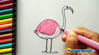 HOW TO DRAW A FLAMINGO