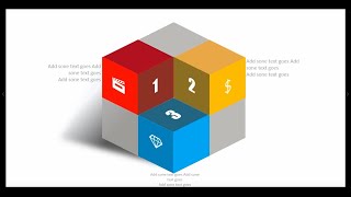 Create 3 Steps Cube Shaped Slide in PowerPoint