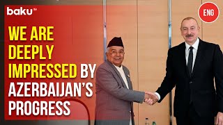 President of Azerbaijan Ilham Aliyev met with President of Nepal Ramchandra Paudel