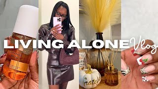 LIVING ALONE VLOG | Solo Date + Apartment Shopping Hauls + Fall Scents & Fashion Finds |Mashia Major