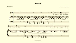 Automne - Fauré – accompaniment in B minor - Automne accompaniment B minor