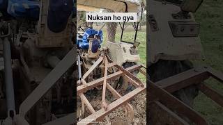 Tractor tyre me guss gya cultivator tut k #shorts #tractorshortvideo #viraltractor #minivlog