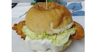 KFC style crispy chicken burger.#shorts