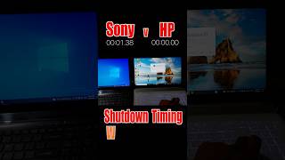 Hp vs Sony Laptop Shutdown Time | Hp Laptop Shutdown Time #shorts #hp #sony #laptop