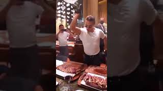 Vietcong security minister enjoys Nusr-Et Steak