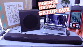 HISENSE HS3100 Setup with Laptop Using  AUX Cable Great Sound For The Money