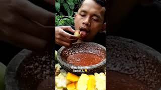 Rujak buah segar Buah pala.#rujakbuahsegar #asmr #memes