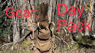 My DAY PACK gear list and setup for extended multi-day hunts.